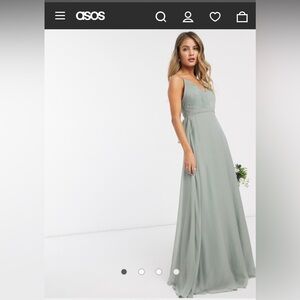 ASOS Olive Bridesmaid Dress, Size 6